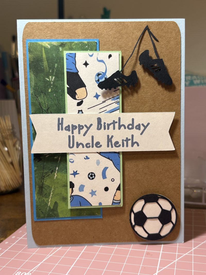 Personalised Football Theme Birthday Card