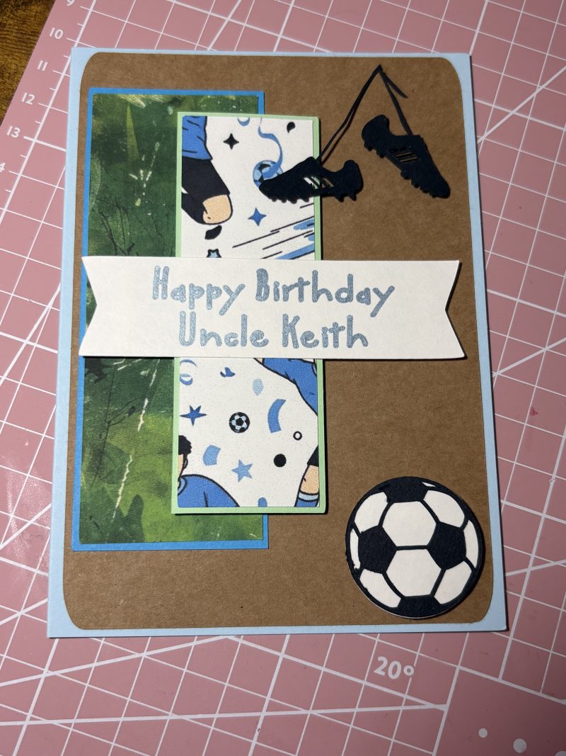 Personalised Football Theme Birthday Card