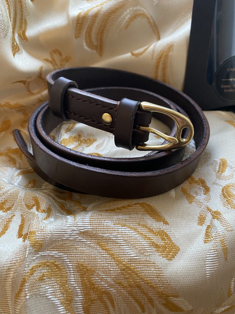 Stirrup belt Brown English leather 40.5 inches