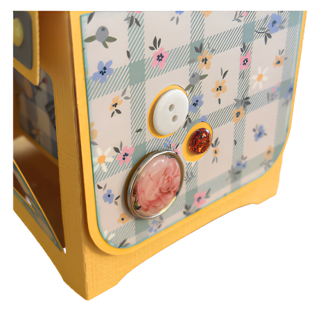 Handmade Pop Up Oven Card – Yellow Retro Kitchen Gift