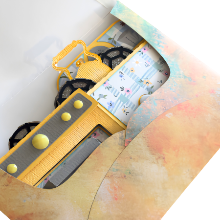 Handmade Pop Up Oven Card – Yellow Retro Kitchen Gift