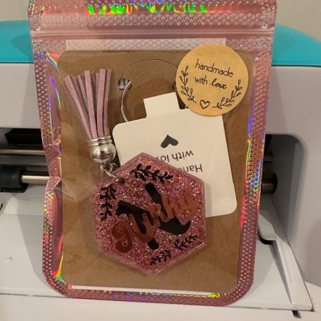 Personalised Glitter Resin Name Keychain