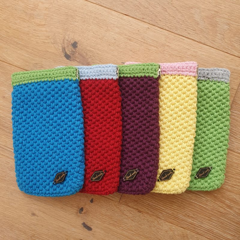 Cotton Snap Closure Glasses Case