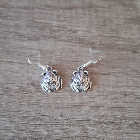 Handmade Tibetan Silver Guinea Pig Earrings | Quirky Animal Gift UK
