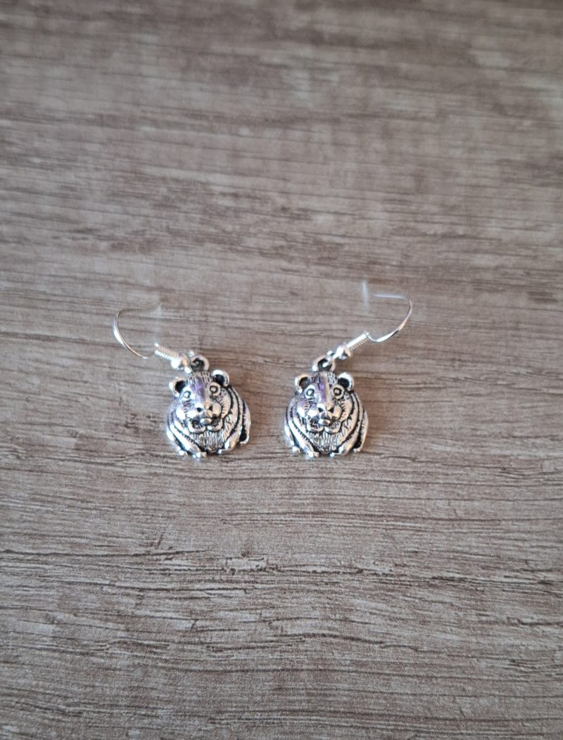 Handmade Tibetan Silver Guinea Pig Earrings | Quirky Animal Gift UK