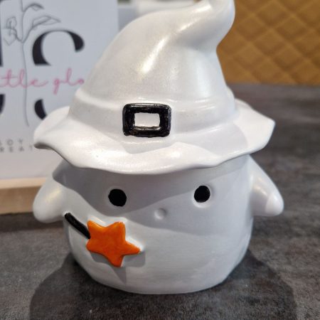 Handcrafted gypsum ghost jar