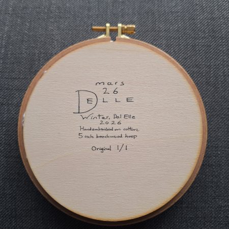 Winter — Original Hand Embroidery in Beechwood Hoop