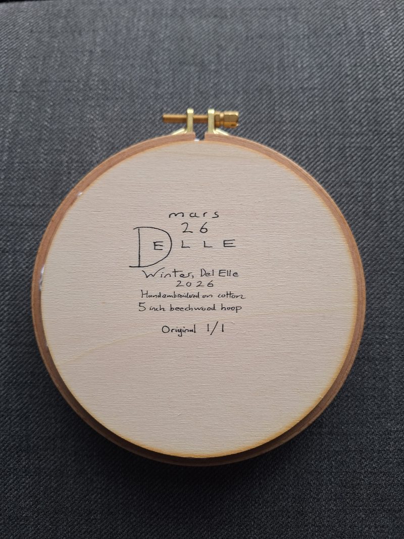 Winter — Original Hand Embroidery in Beechwood Hoop