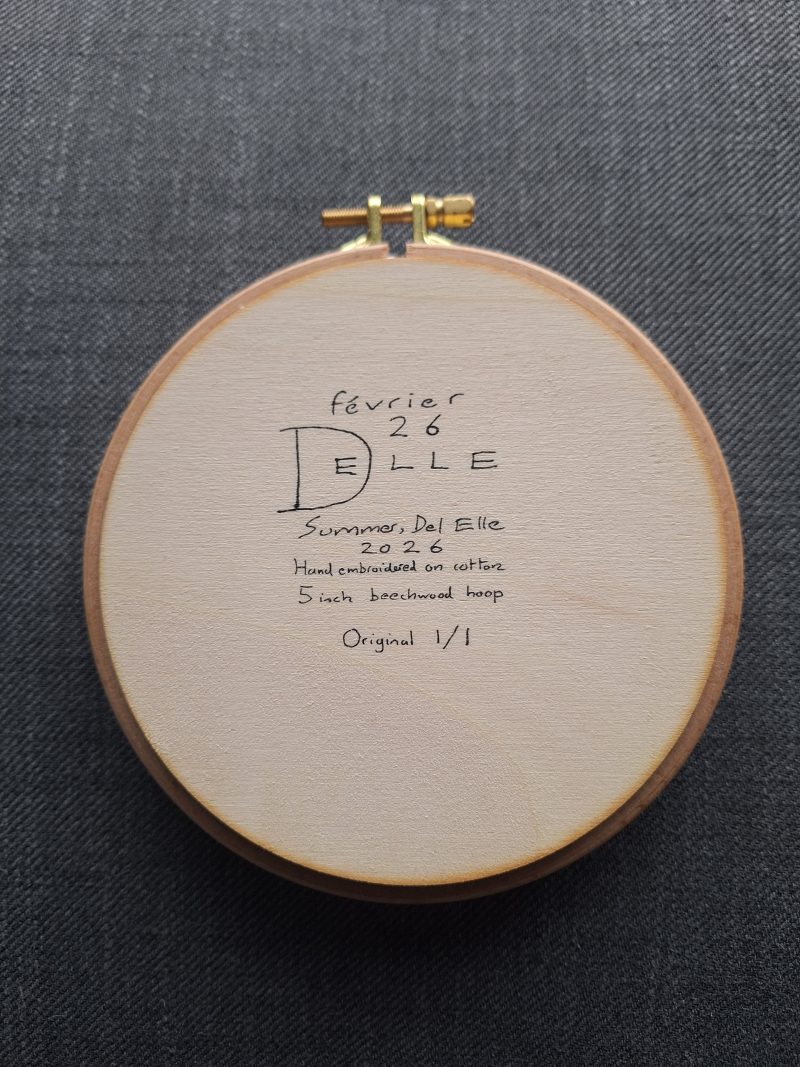 Summer — Original Hand Embroidery in Beechwood Hoop