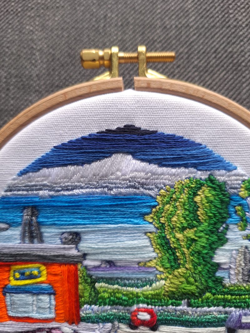 Summer — Original Hand Embroidery in Beechwood Hoop