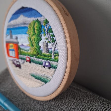 Summer — Original Hand Embroidery in Beechwood Hoop