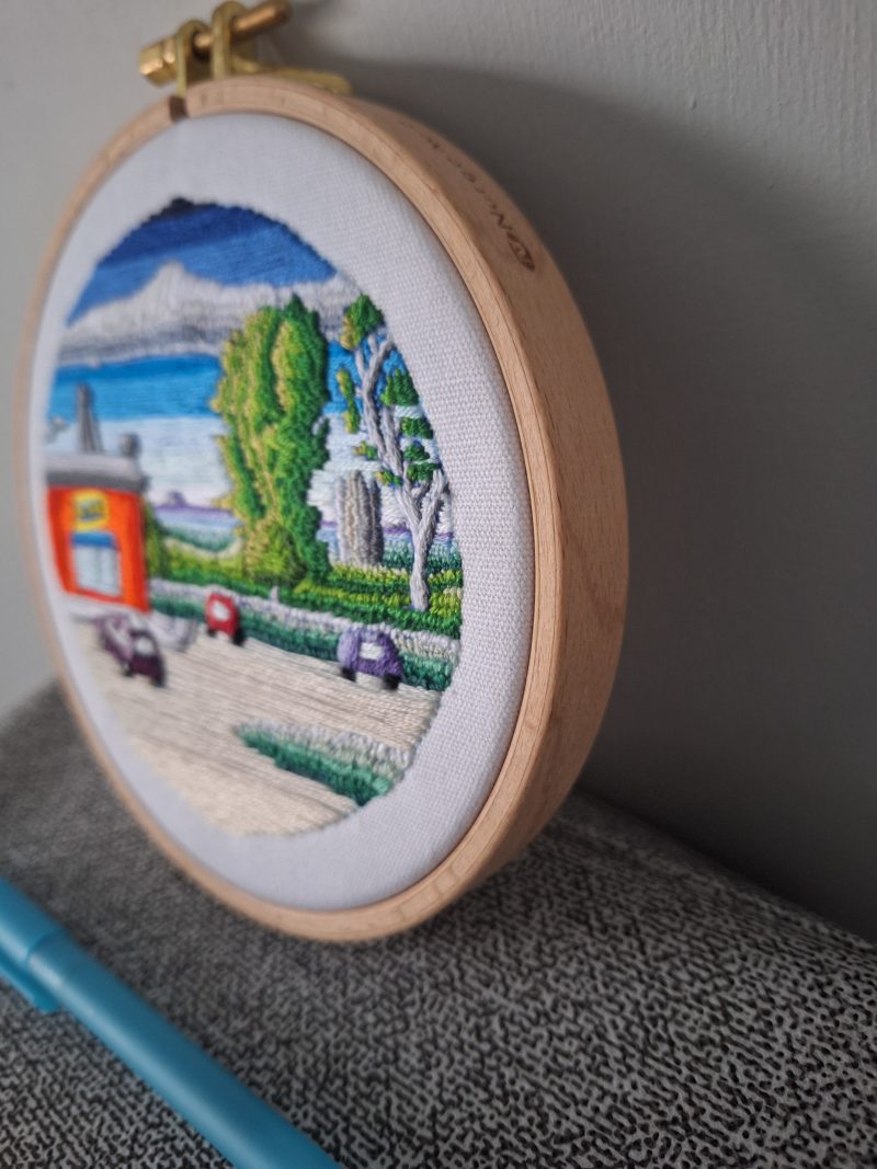 Summer — Original Hand Embroidery in Beechwood Hoop