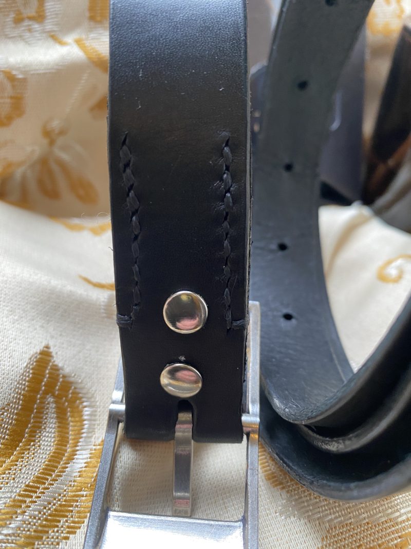 Italian unisex black italian leather belt with Laramie silver plated floral western buckle