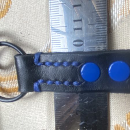 Fathers Day Football mad keyring gift. Bespoke Italian leather Handmade