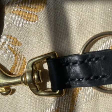 Fathers Day brass and leather keyring gift. Bespoke Italian leather Handmade