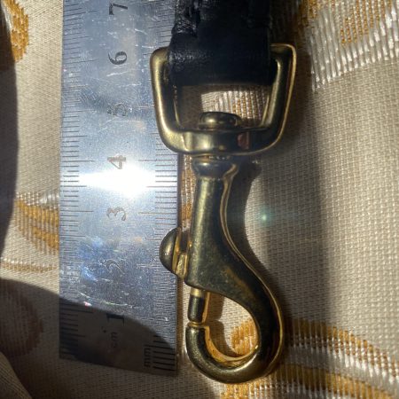 Fathers Day brass and leather keyring gift. Bespoke Italian leather Handmade
