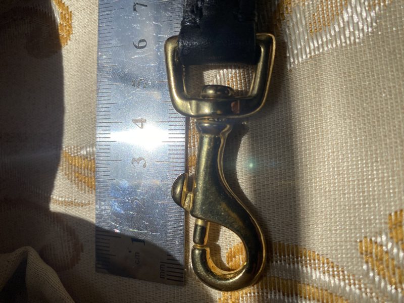 Fathers Day brass and leather keyring gift. Bespoke Italian leather Handmade