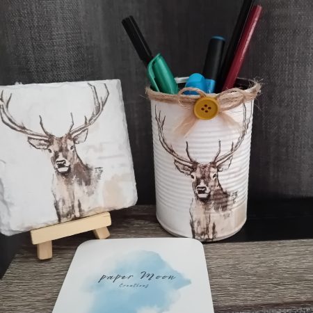 Desk tidy tin and Coaster set
