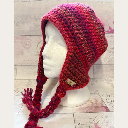 Crocheted Sherpa Style Hat with Ear Flaps – Unisex
