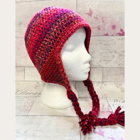Crocheted Sherpa Style Hat with Ear Flaps – Unisex