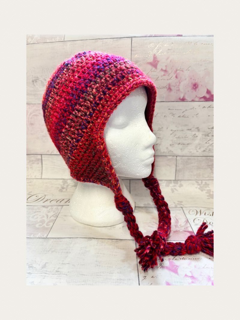 Crocheted Sherpa Style Hat with Ear Flaps – Unisex