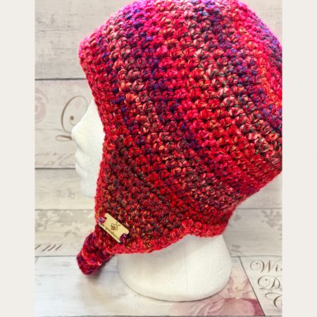 Crocheted Sherpa Style Hat with Ear Flaps – Unisex