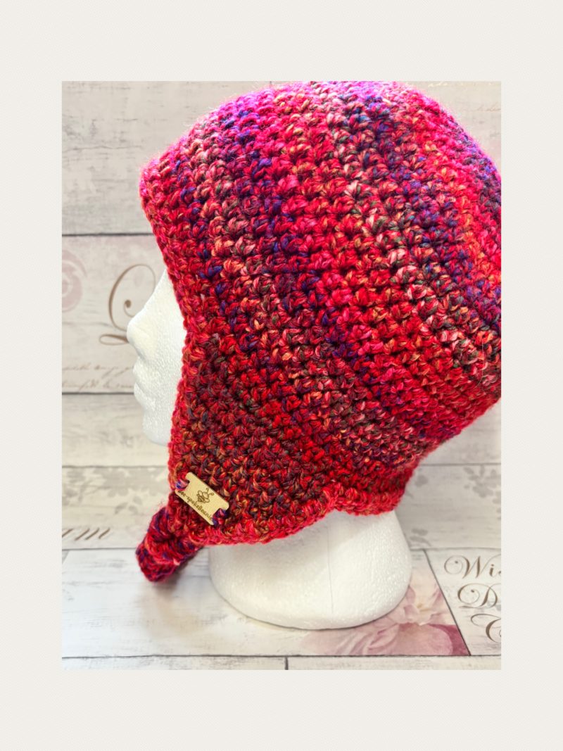 Crocheted Sherpa Style Hat with Ear Flaps – Unisex