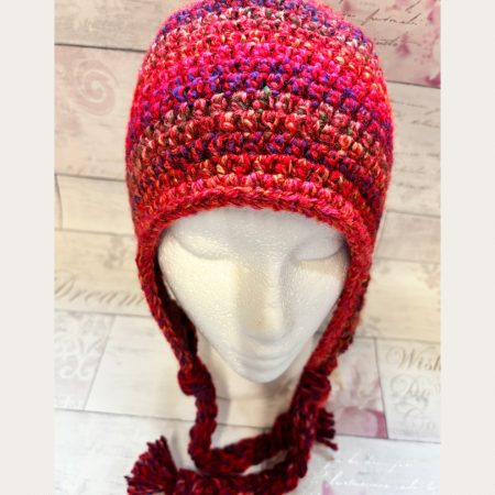 Crocheted Sherpa Style Hat with Ear Flaps – Unisex
