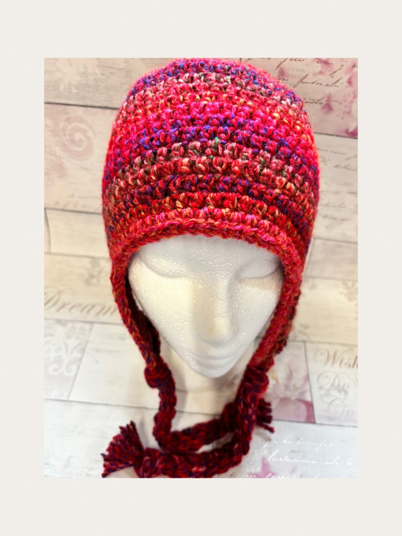 Crocheted Sherpa Style Hat with Ear Flaps – Unisex