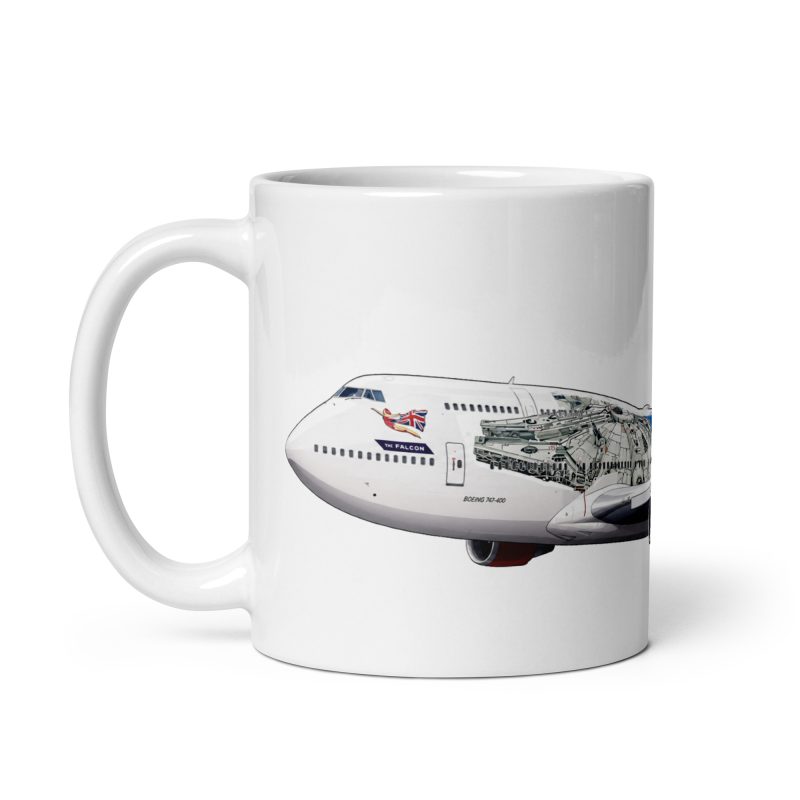 Virgin Atlantic Star Wars Aviation Mug | White Ceramic 11oz Made To Order Plane Spotter Gift