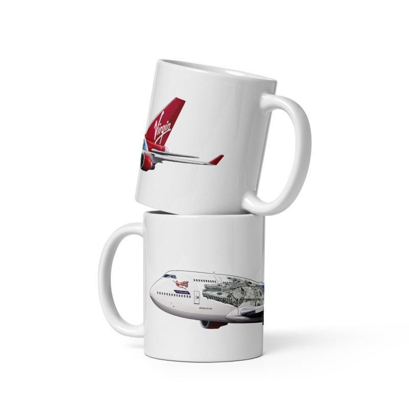Virgin Atlantic Star Wars Aviation Mug | White Ceramic 11oz Made To Order Plane Spotter Gift