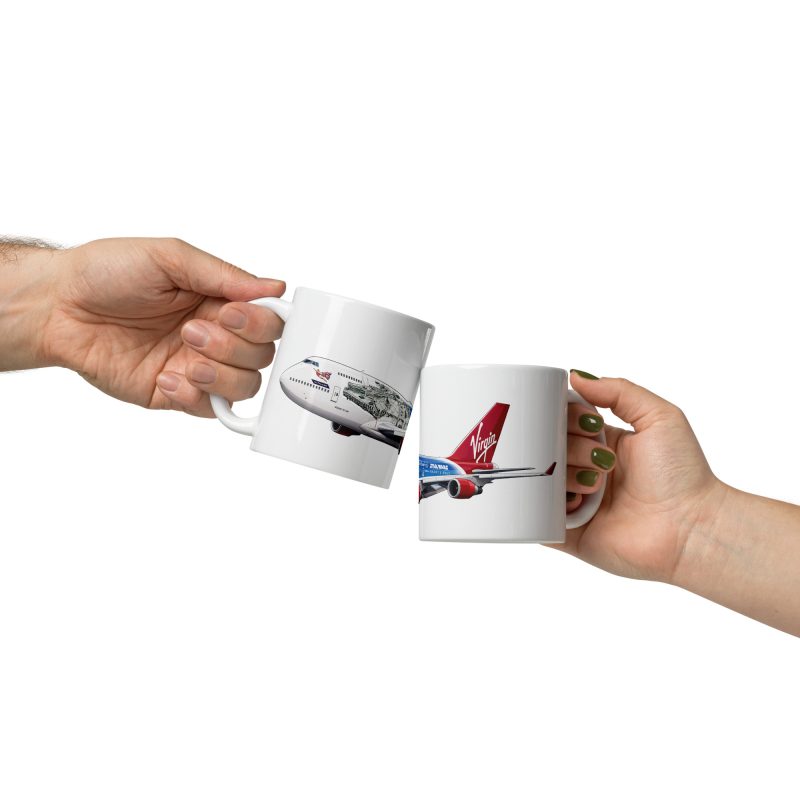 Virgin Atlantic Star Wars Aviation Mug | White Ceramic 11oz Made To Order Plane Spotter Gift