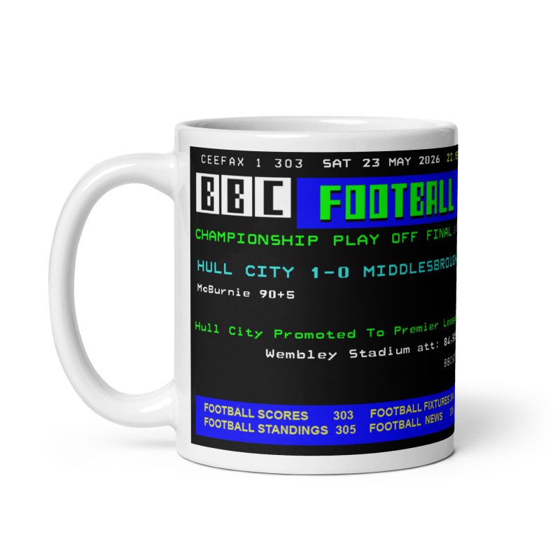 Hull City Wembley Play Off Final Mug – White 11oz Ceramic Made To Order