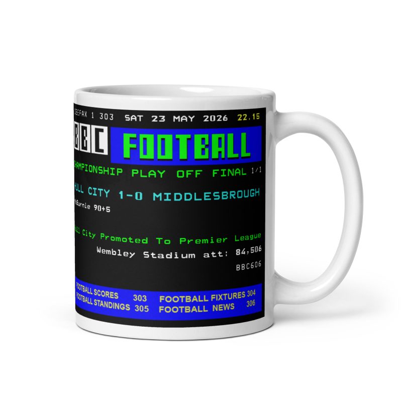 Hull City Wembley Play Off Final Mug – White 11oz Ceramic Made To Order