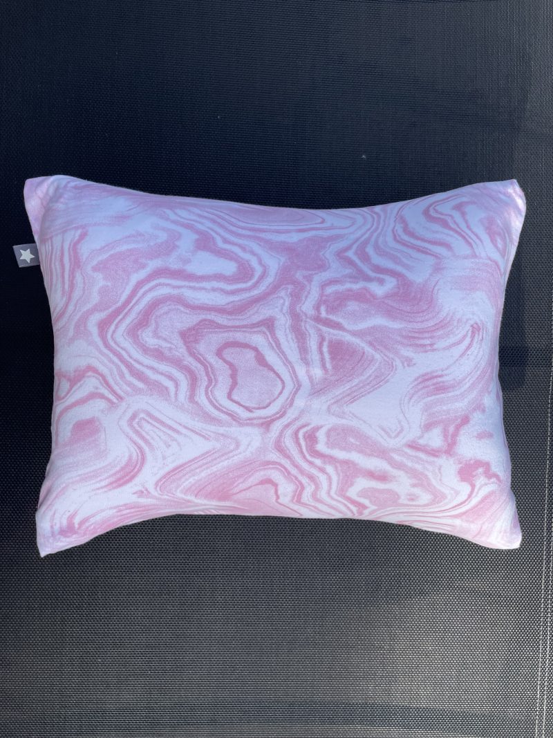 Mini pillow with removable cover (“Pink Crystal")