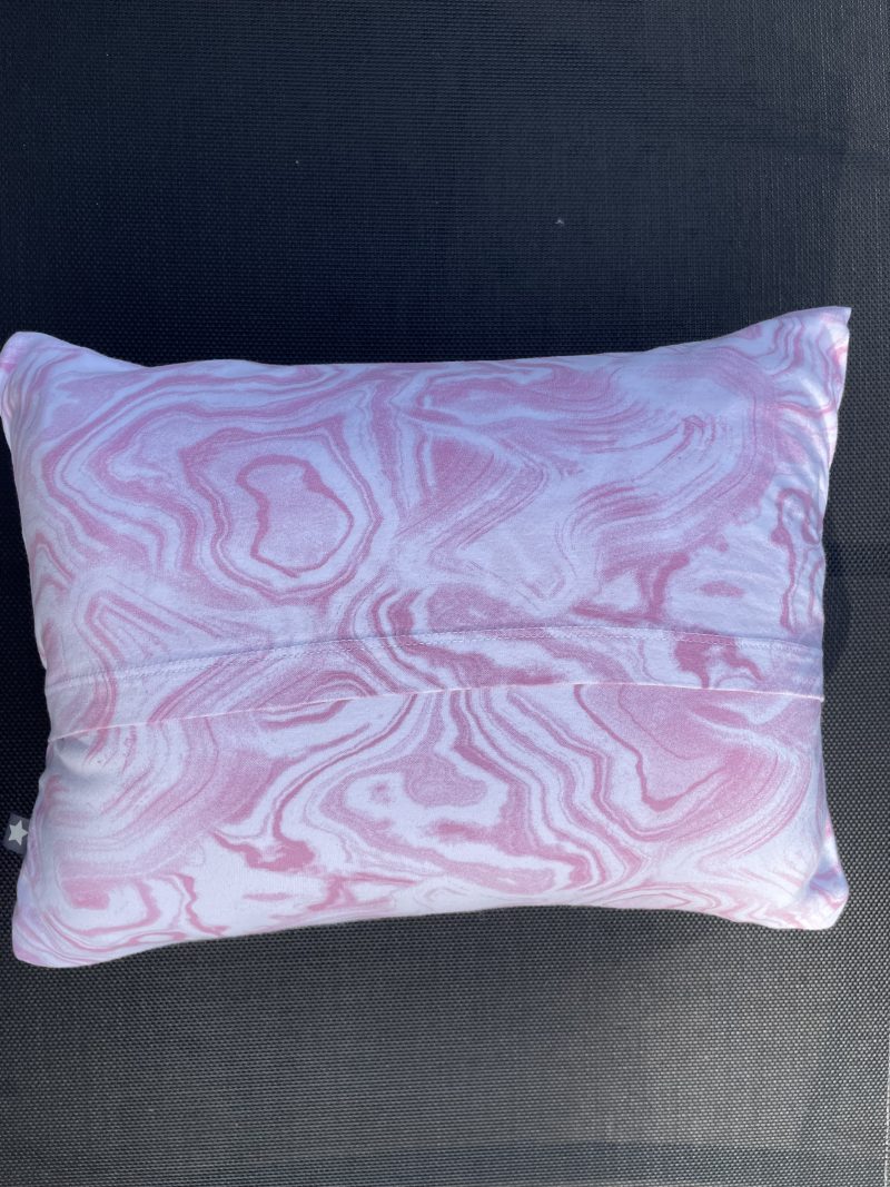 Mini pillow with removable cover (“Pink Crystal")