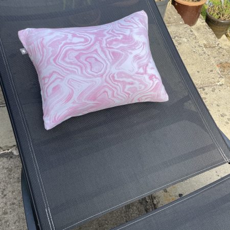 Mini pillow with removable cover (“Pink Crystal")