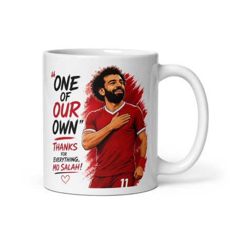 Mo Salah Football Mug Ceramic 11oz White Made To Order Liverpool Fan Gift
