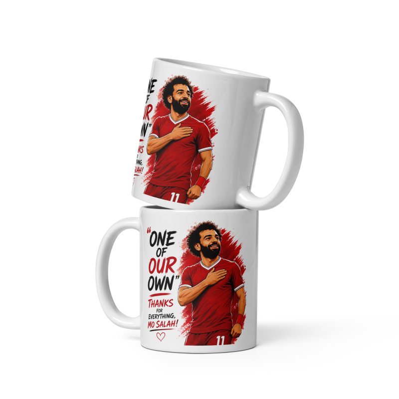 Mo Salah Football Mug Ceramic 11oz White Made To Order Liverpool Fan Gift