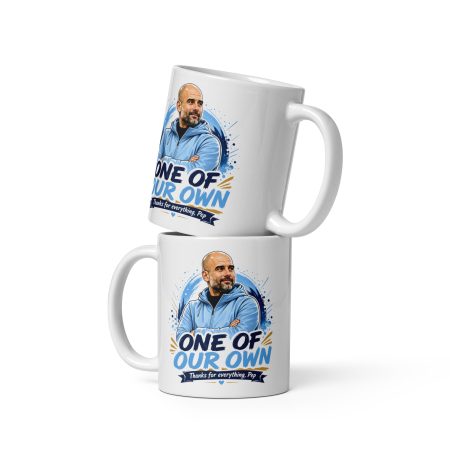 Pep Guardiola Football Mug Ceramic 11oz White Made To Order Man City Fan Gift
