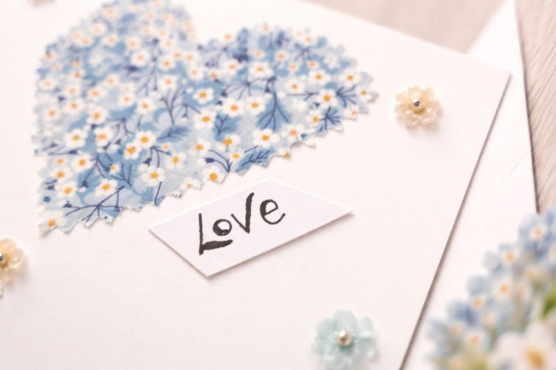 Handmade Fabric Heart Card, 21st Birthday Keepsake, Floral Liberty Print, Personalised daughter gift