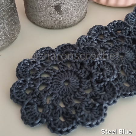 🧶 Handmade Crochet Cotton Coasters x4