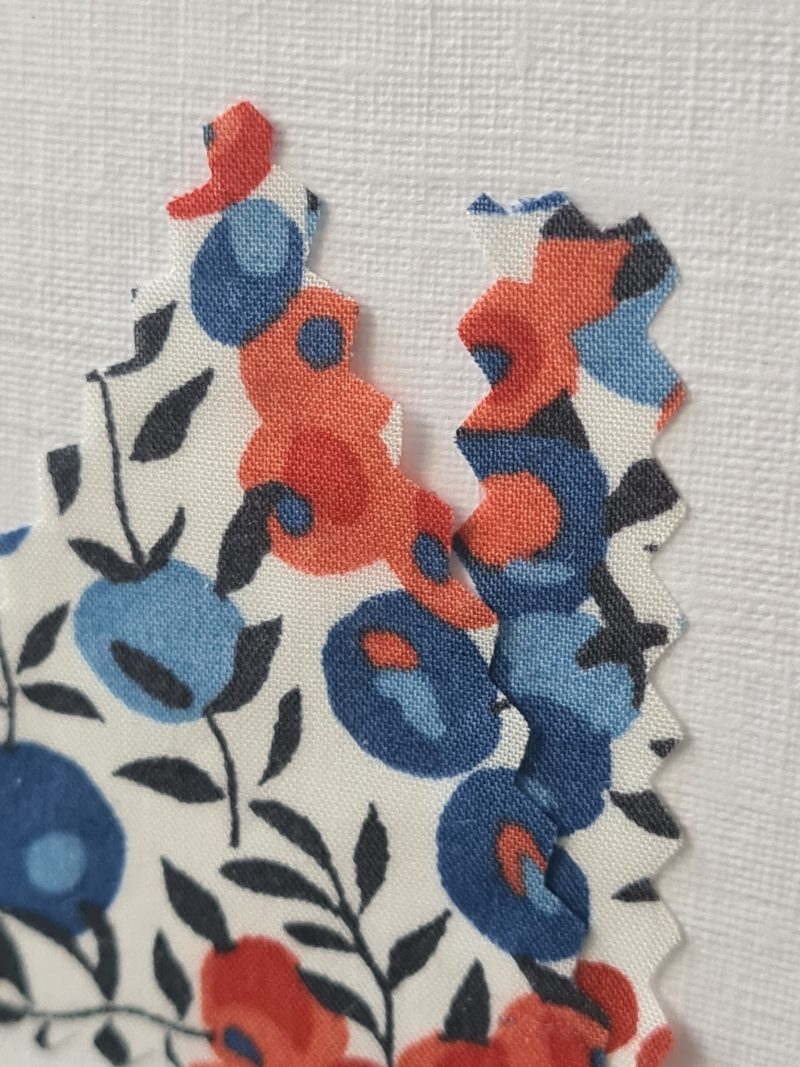 Handmade New Home Card with Liberty Fabric and Sunflowers