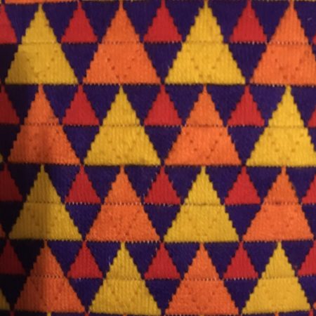 Retro 70’s style needlepoint cushion
