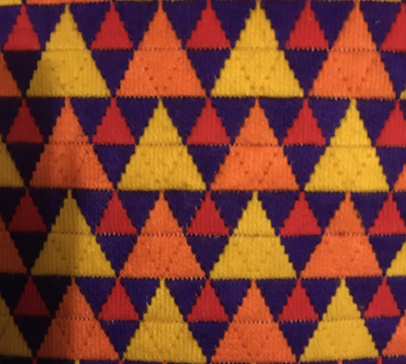 Retro 70’s style needlepoint cushion