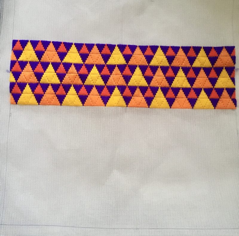 Retro 70’s style needlepoint cushion