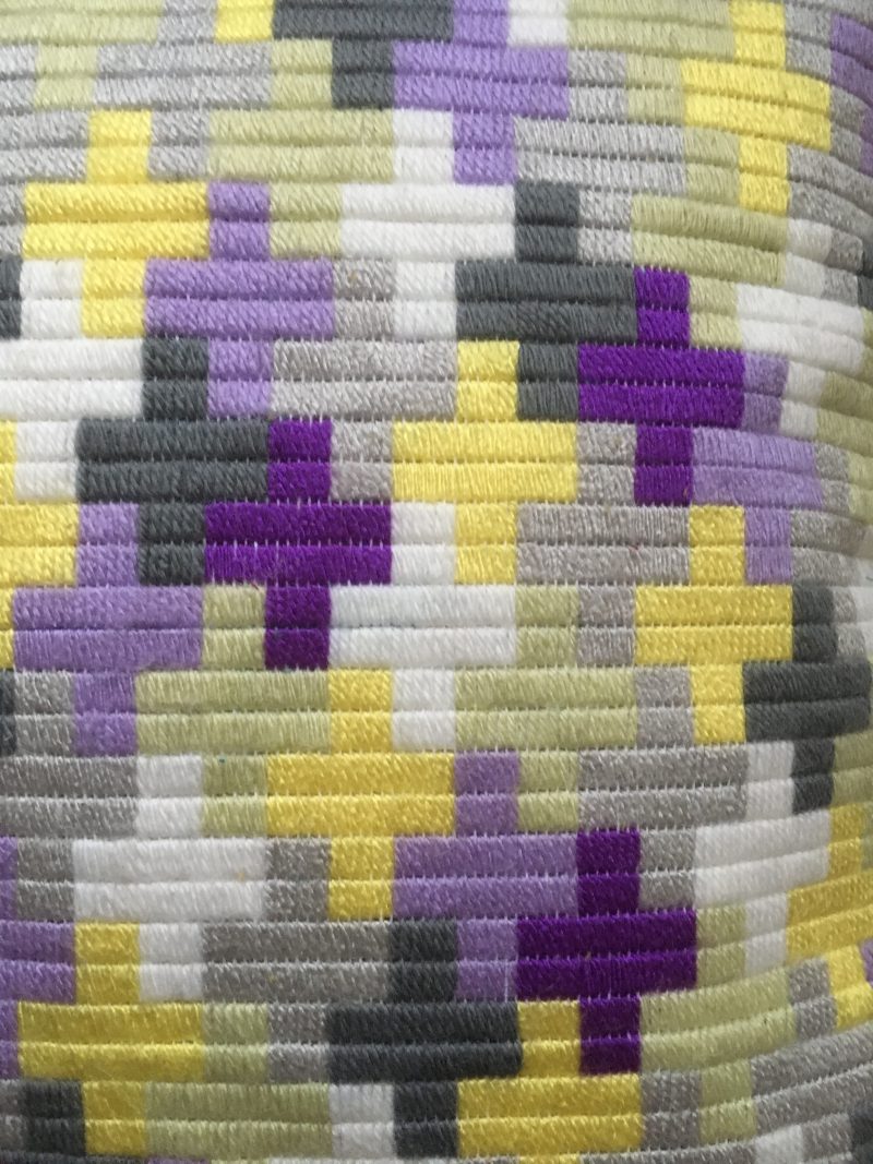 Original Contemporary Bargello Needlepoint cushion