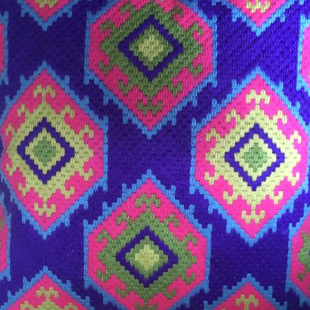 Original needlepoint cushion in bold design