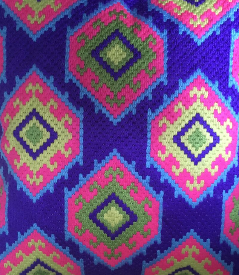 Original needlepoint cushion in bold design