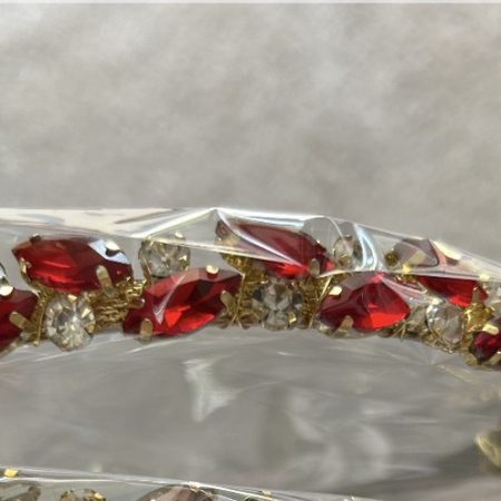 Beautiful red and gold beaded headband
